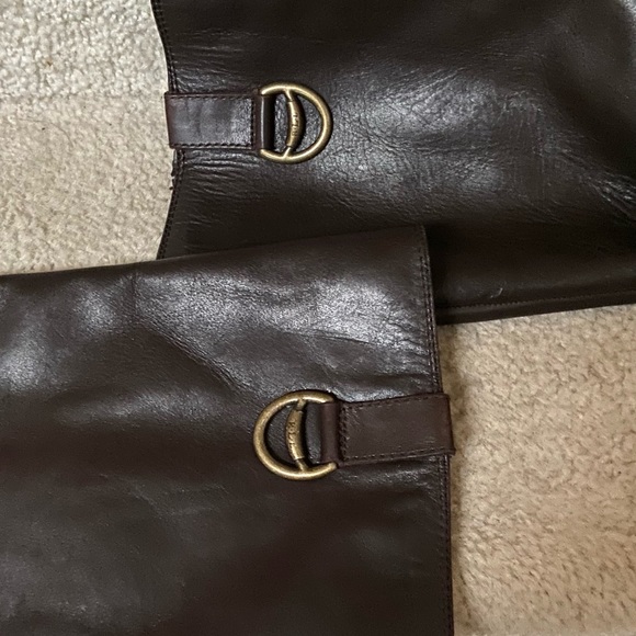 LAUREN RALPH LAUREN SHOES/ RALPH LAUREN SARIAH/KNEE HIGH LEATHER BOOTS/ BROWN/7M - Picture 3 of 6